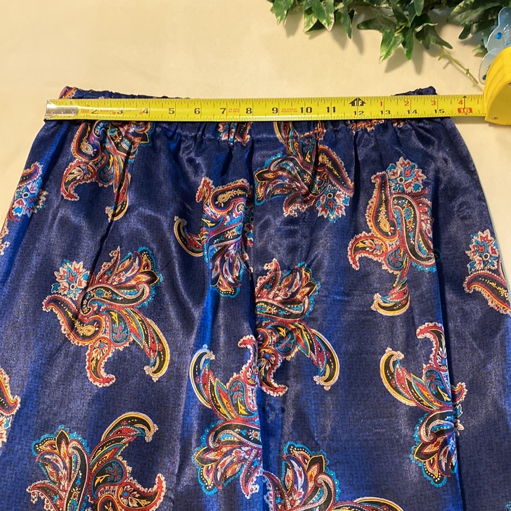 London Navy Blue Beautiful Paisley Design Pajamas Pants Set - Picture 14 of 15
